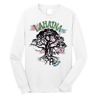 Retro Lahaina Strong Love Maui Support Hawaii Trees Long Sleeve Shirt