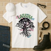 Retro Lahaina Strong Love Maui Support Hawaii Trees Tall T-Shirt