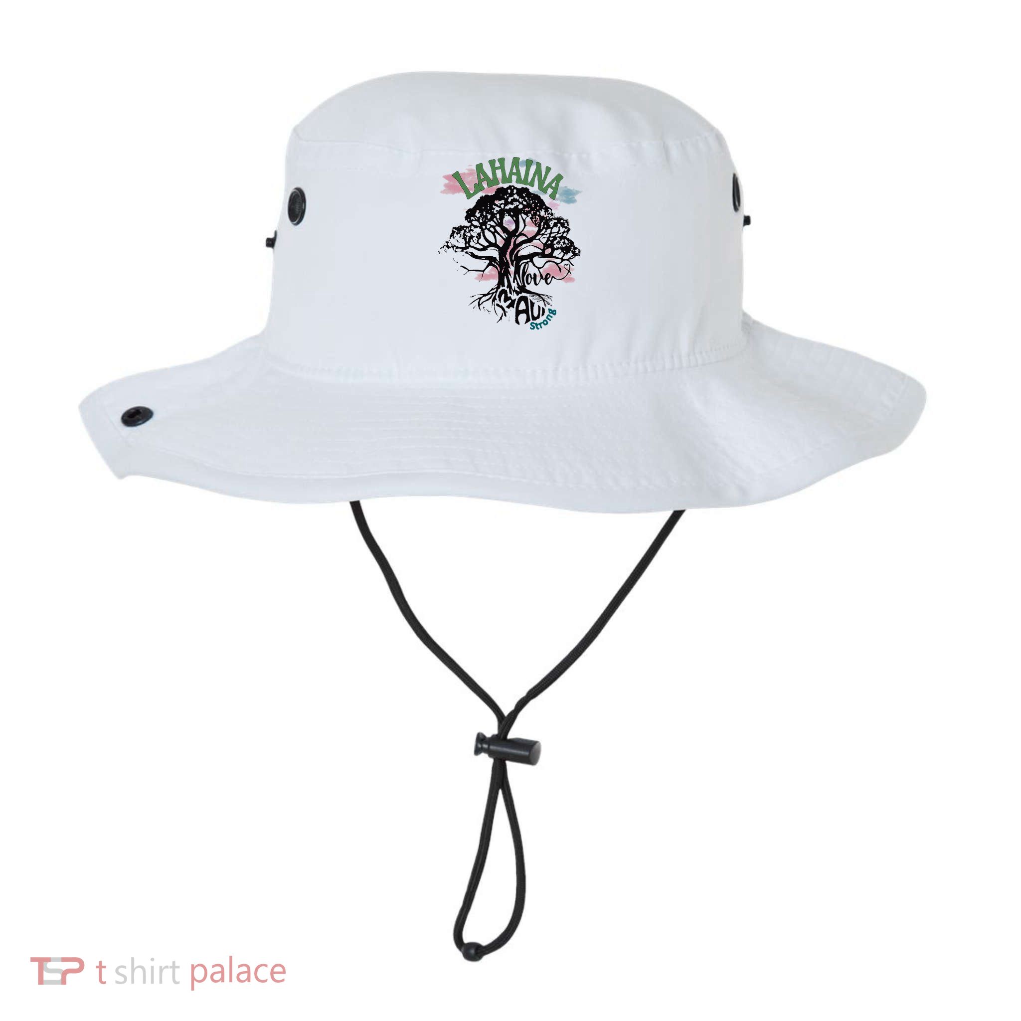 Retro Lahaina Strong Love Maui Support Hawaii Trees Bucket Hat