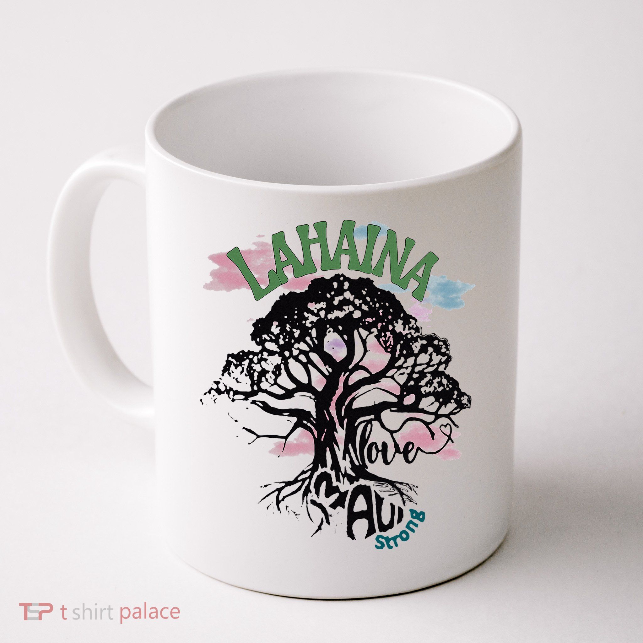 Retro Lahaina Strong Love Maui Support Hawaii Trees Mug