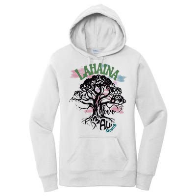 Retro Lahaina Strong Love Maui Support Hawaii Trees Women's Pullover Hoodie