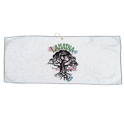 Retro Lahaina Strong Love Maui Support Hawaii Trees Large Microfiber Waffle Golf Towel