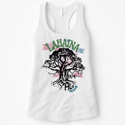 Retro Lahaina Strong Love Maui Support Hawaii Trees Womens Tank Top