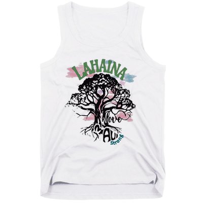 Retro Lahaina Strong Love Maui Support Hawaii Trees Tank Top