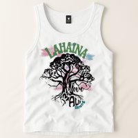 Retro Lahaina Strong Love Maui Support Hawaii Trees Tank Top