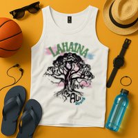 Retro Lahaina Strong Love Maui Support Hawaii Trees Tank Top