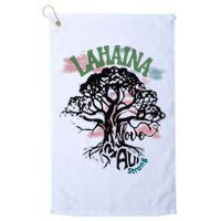 Retro Lahaina Strong Love Maui Support Hawaii Trees Golf Towel