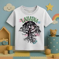 Retro Lahaina Strong Love Maui Support Hawaii Trees Toddler T-Shirt