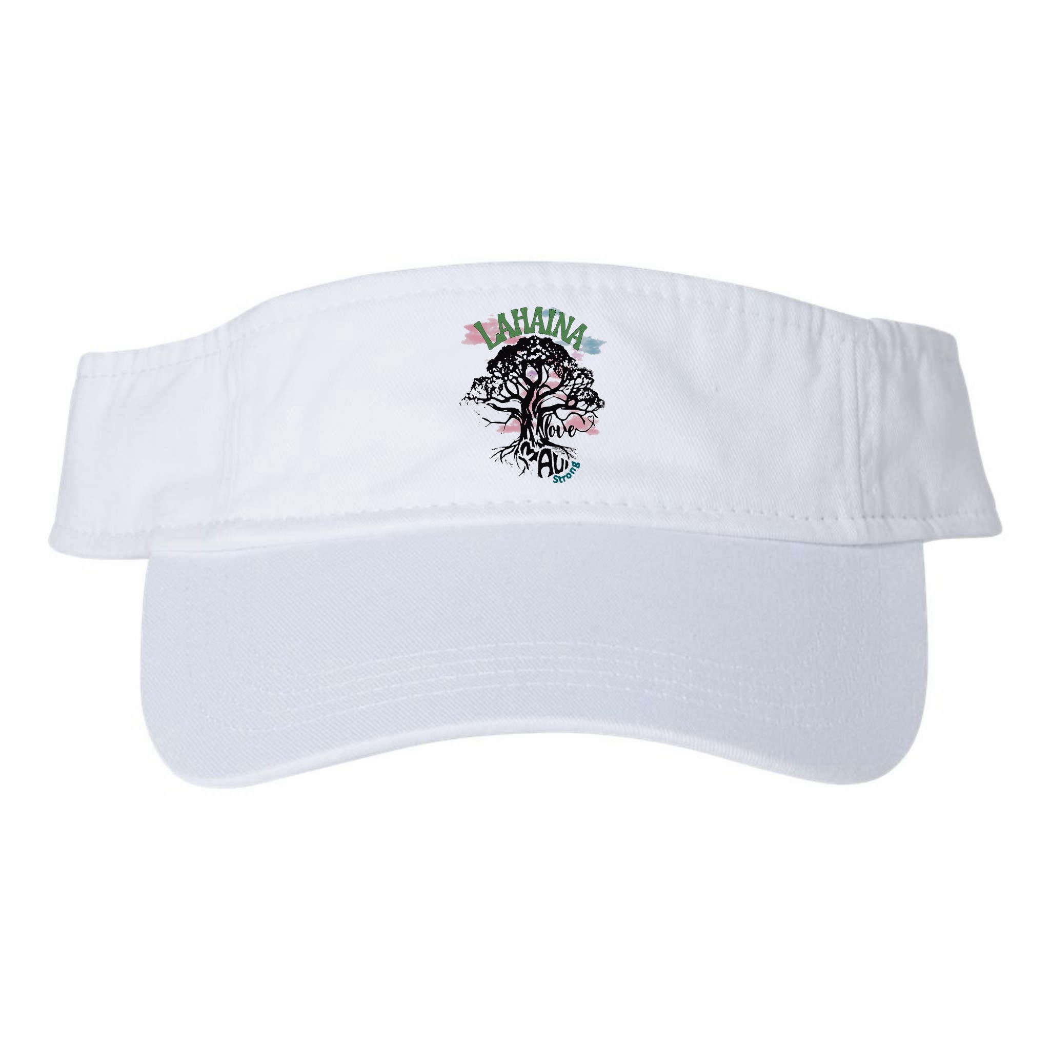 Retro Lahaina Strong Love Maui Support Hawaii Trees Visor