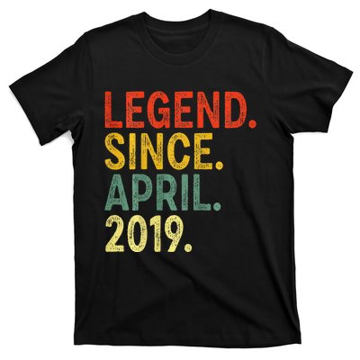 Retro Legend Since April 2019 4th Birthday T-Shirt