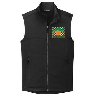 Retro Lucky Shamrock Groovy St Patricks Day Collective Smooth Fleece Vest