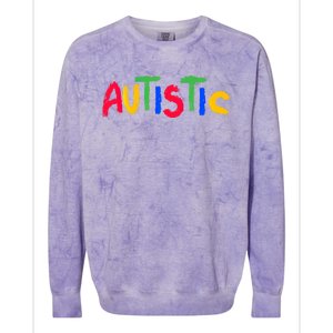 Respect Love Support Acceptance Autism Awareness Day Gift Colorblast Crewneck Sweatshirt