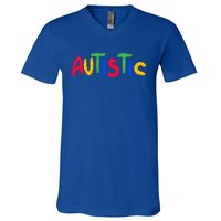 Respect Love Support Acceptance Autism Awareness Day Gift V-Neck T-Shirt