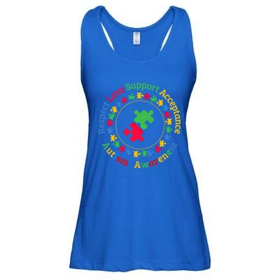 Respect Love Support Acceptance Autism Awareness Day Gift Ladies Essential Flowy Tank