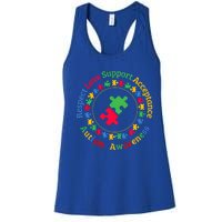 Respect Love Support Acceptance Autism Awareness Day Gift Women's Racerback Tank