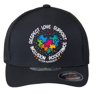 Autism Shirt Women Men Respect Love Support Autism Awareness Flexfit Unipanel Trucker Cap