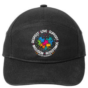 Autism Shirt Women Men Respect Love Support Autism Awareness 7-Panel Snapback Hat