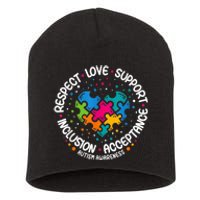 Autism Shirt Women Men Respect Love Support Autism Awareness Short Acrylic Beanie