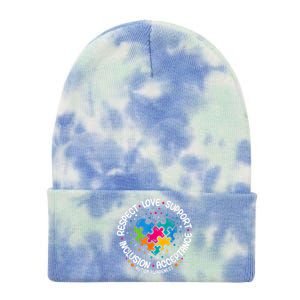 Autism Shirt Women Men Respect Love Support Autism Awareness Tie Dye 12in Knit Beanie