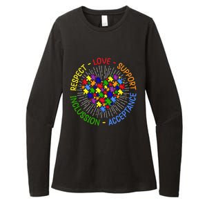 Respect Love Support Autism Awareness Autism Gift Womens CVC Long Sleeve Shirt