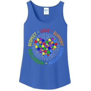 Respect Love Support Autism Awareness Autism Gift Ladies Essential Tank