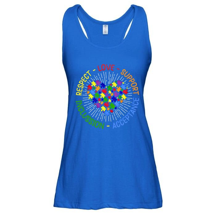 Respect Love Support Autism Awareness Autism Gift Ladies Essential Flowy Tank