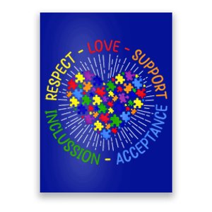 Respect Love Support Autism Awareness Autism Gift Poster