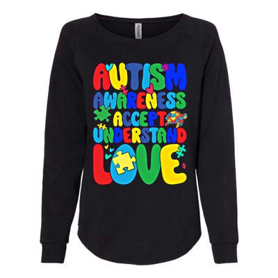 Respect Love Support Autism Awareness Month Gift Womens California Wash Sweatshirt