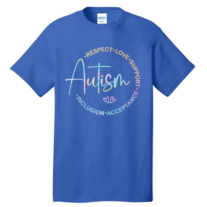 Respect Love Support Autism Awareness Month Meaningful Gift Tall T-Shirt