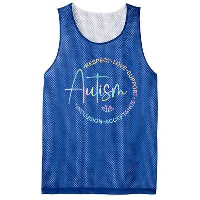 Respect Love Support Autism Awareness Month Meaningful Gift Mesh Reversible Basketball Jersey Tank