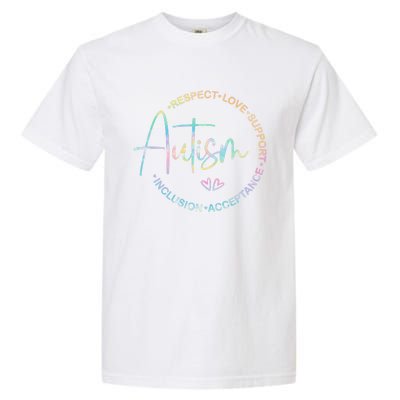 Respect Love Support Autism Awareness Month Meaningful Gift Garment-Dyed Heavyweight T-Shirt