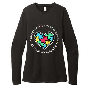 Respect Love Support Autistic Autism Awareness Teachers Gift Womens CVC Long Sleeve Shirt