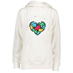 Respect Love Support Autistic Autism Awareness Teachers Gift Womens Funnel Neck Pullover Hood