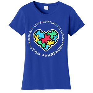 Respect Love Support Autistic Autism Awareness Teachers Gift Women's T-Shirt