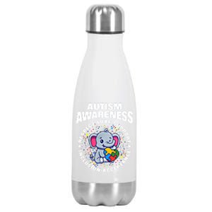 Respect Love Support Inclusion Acceptance Great Gift Stainless Steel Insulated Water Bottle