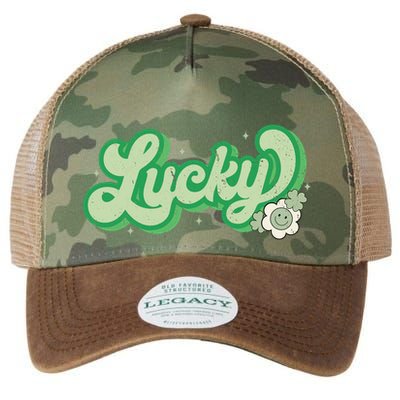 Retro Lucky St Patricks Day Irish Clover Legacy Tie Dye Trucker Hat