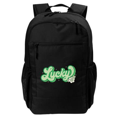 Retro Lucky St Patricks Day Irish Clover Backpack