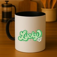 Retro Lucky St Patricks Day Irish Clover Mug