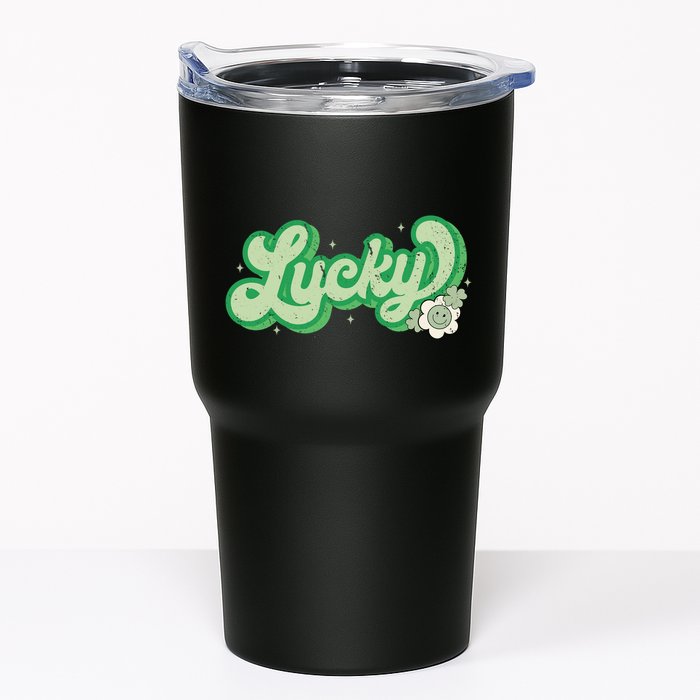 Retro Lucky St Patricks Day Irish Clover Tumbler