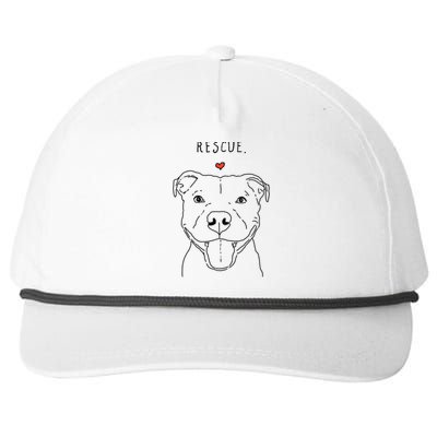 Rescue Love Smiling Pit Bull Pittie Pitbull Mom Dog Lover Great Gift Snapback Five-Panel Rope Hat