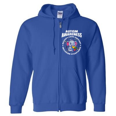 Respect Love Support Inclusion Acceptance Gift Full Zip Hoodie