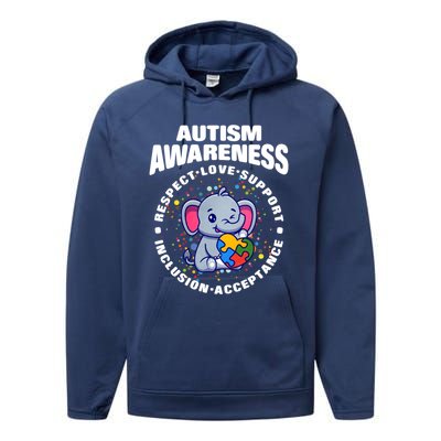 Respect Love Support Inclusion Acceptance Gift Performance Fleece Hoodie