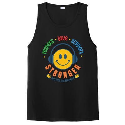 Respect Love Support Stronger Autism Dad Mom Gift PosiCharge Competitor Tank