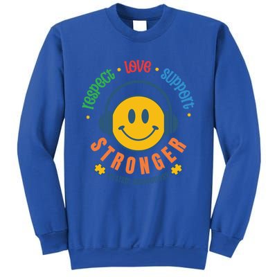 Respect Love Support Stronger Autism Dad Mom Gift Sweatshirt