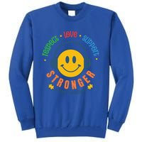 Respect Love Support Stronger Autism Dad Mom Gift Tall Sweatshirt