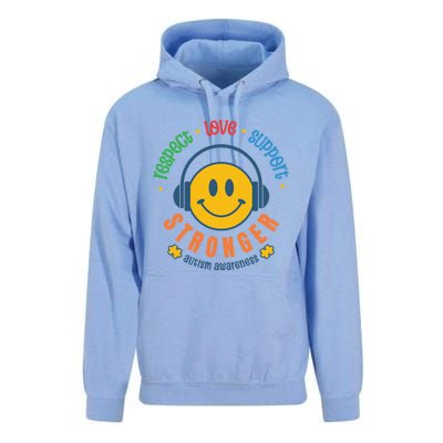 Respect Love Support Stronger Autism Dad Mom Gift Unisex Surf Hoodie