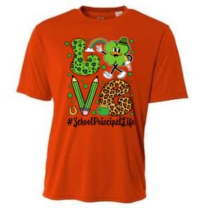 Retro Love School Principal Life St Patrick's Day Lucky Gift Cooling Performance Crew T-Shirt