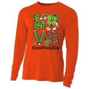 Retro Love School Principal Life St Patrick's Day Lucky Gift Cooling Performance Long Sleeve Crew