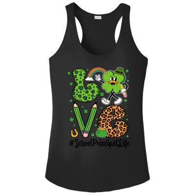 Retro Love School Principal Life St Patrick's Day Lucky Gift Ladies PosiCharge Competitor Racerback Tank