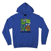 Retro Love School Principal Life St Patrick's Day Lucky Gift Hoodie